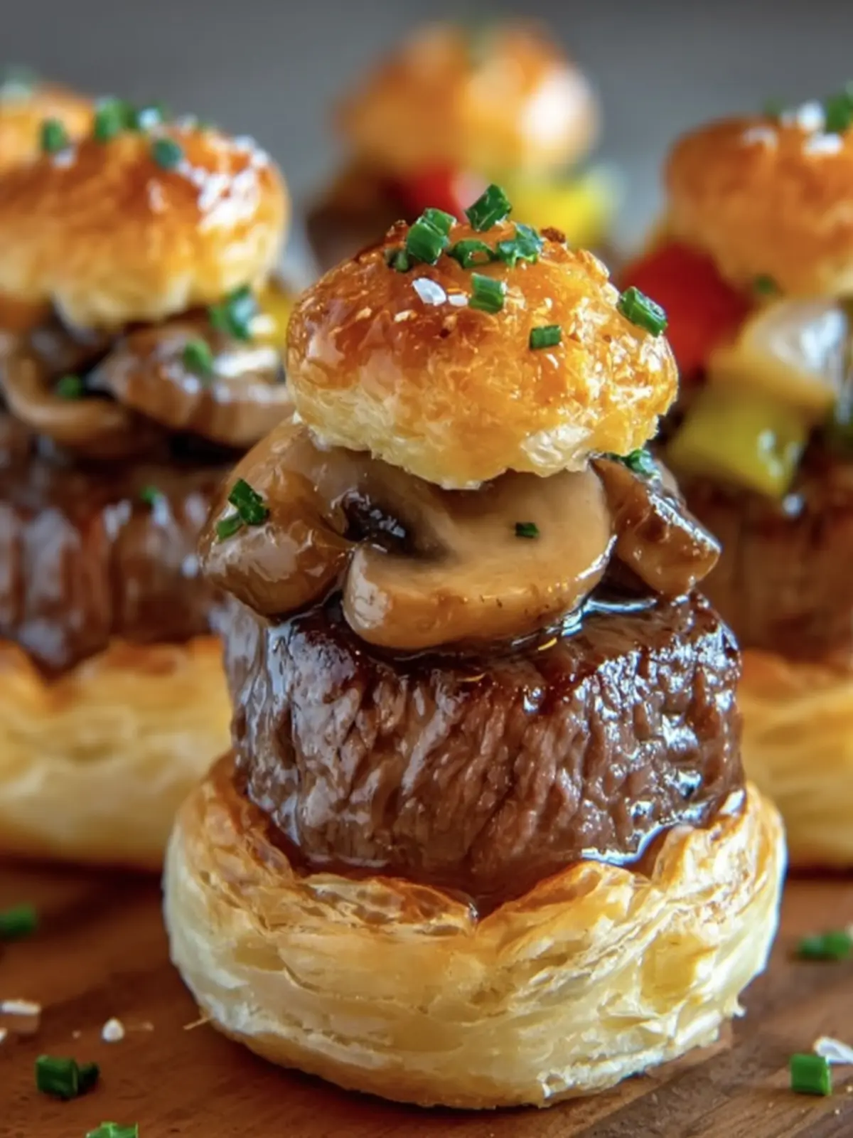 Beef Wellington Bites with Puff Pastry First Image