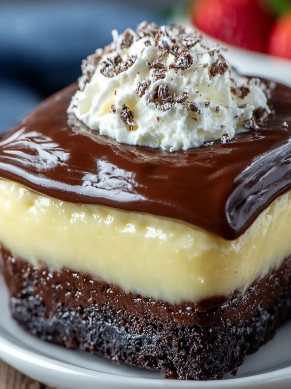 Rich Chocolate Custard Dessert First Image