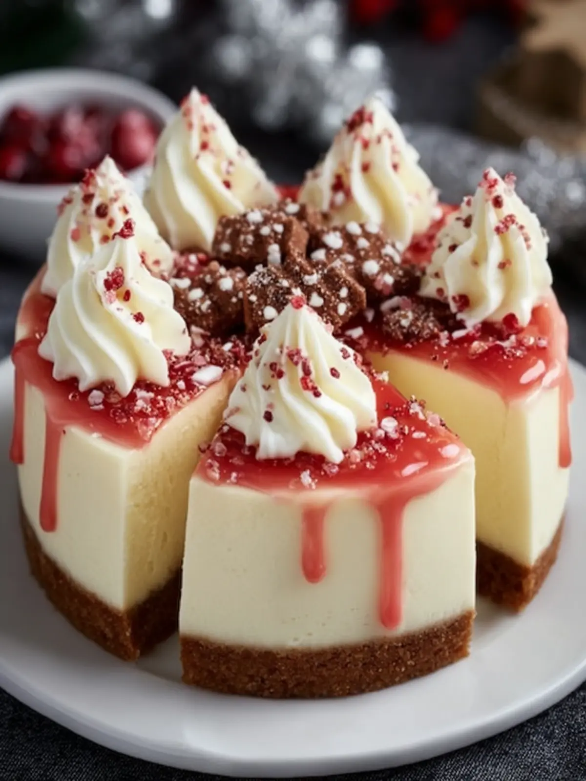 Festive Holiday Cheesecake Dessert First Image