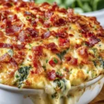 Cheesy Bacon Spinach Casserole First Image