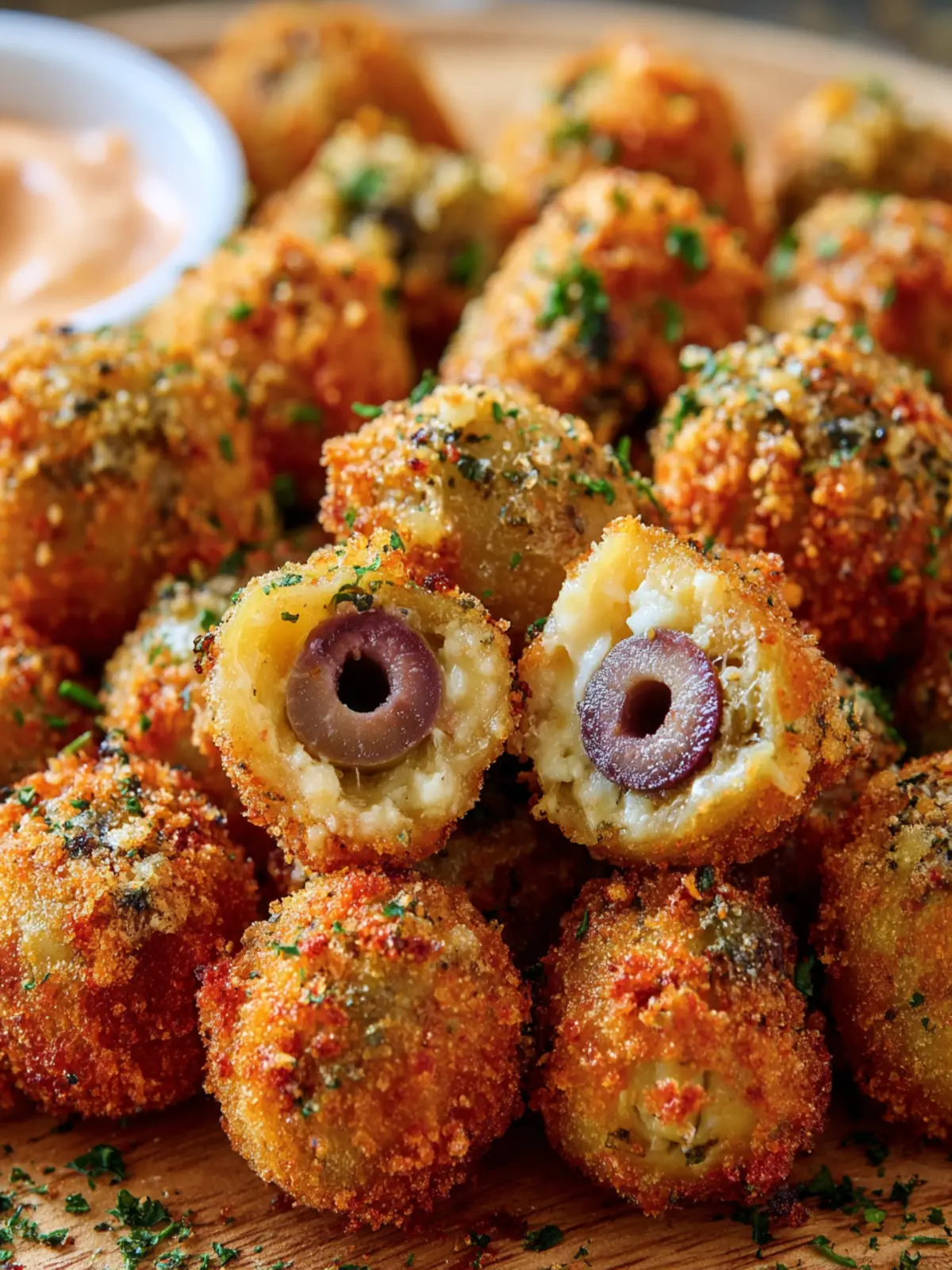 Crispy Stuffed Olives Snack First Image