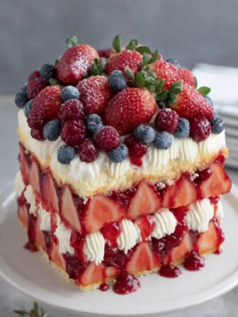 Mixed Berry Layered Cake First Image