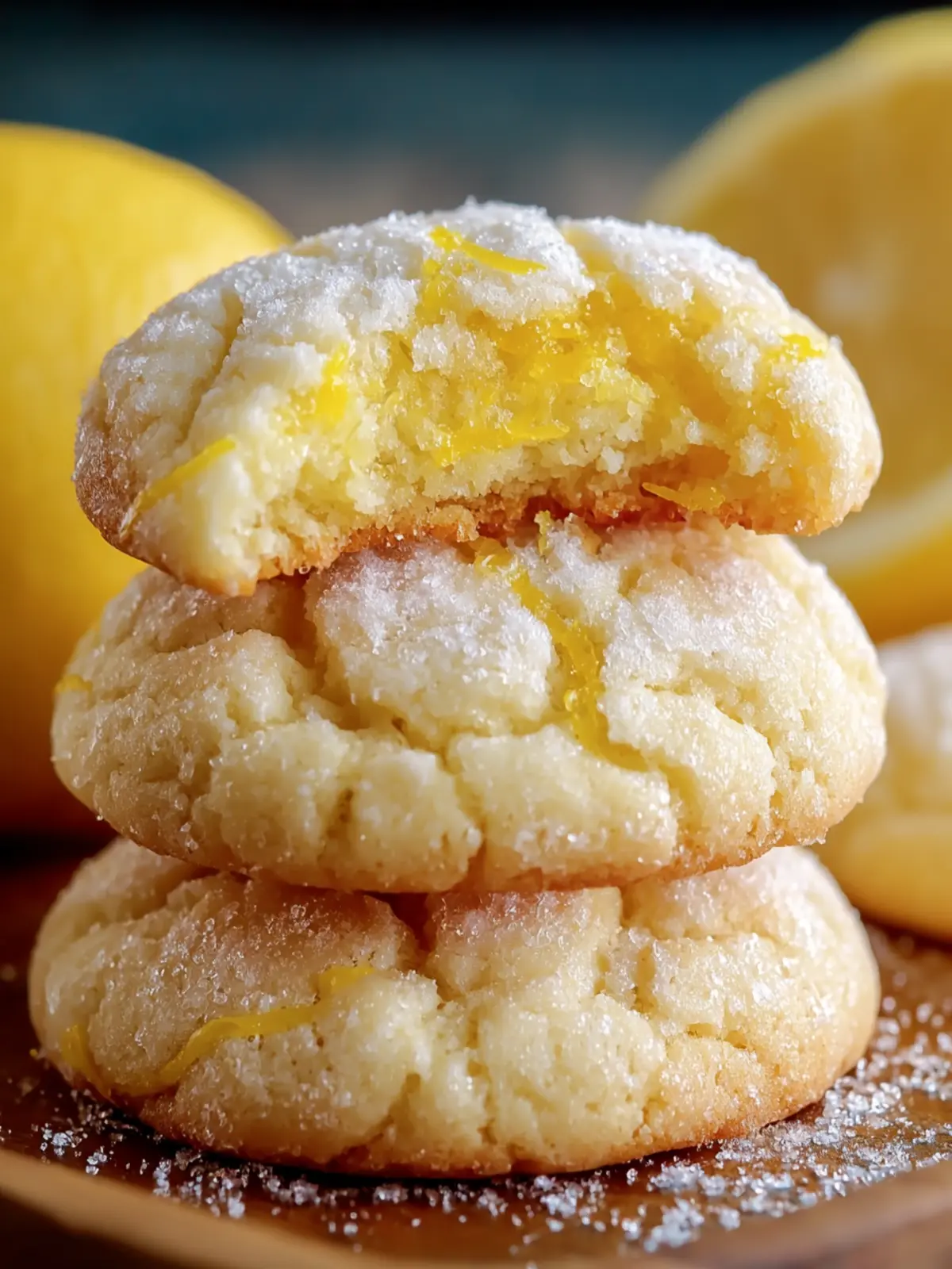 Lemon Crinkle Sugar Cookies Recipe First Image