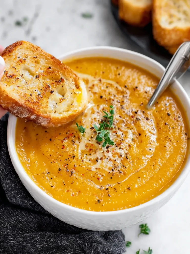 Butternut Squash Cheddar Soup (Slow Cooker or Stovetop) First Image