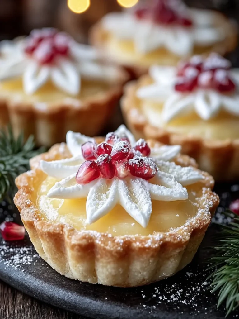 Festive Lemon Tartlets with Pomegranate First Image