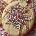 White Chocolate Nonpareil Sugar Cookies First Image