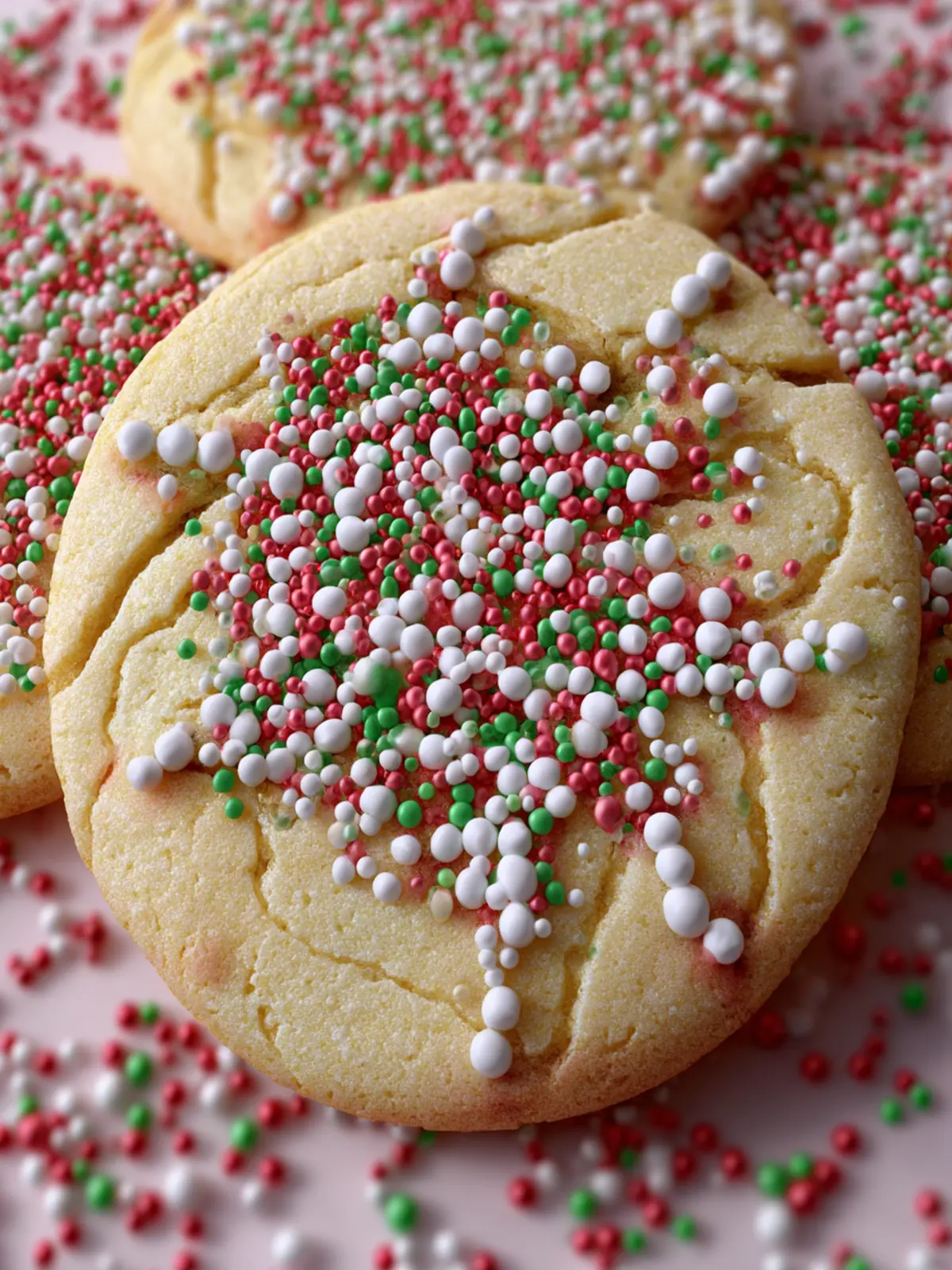 White Chocolate Nonpareil Sugar Cookies First Image