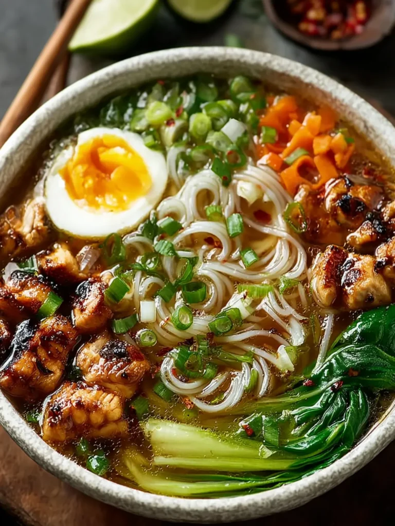Chicken Pho-Style Noodle Soup with Baby Bok Choy & Lemongrass First Image