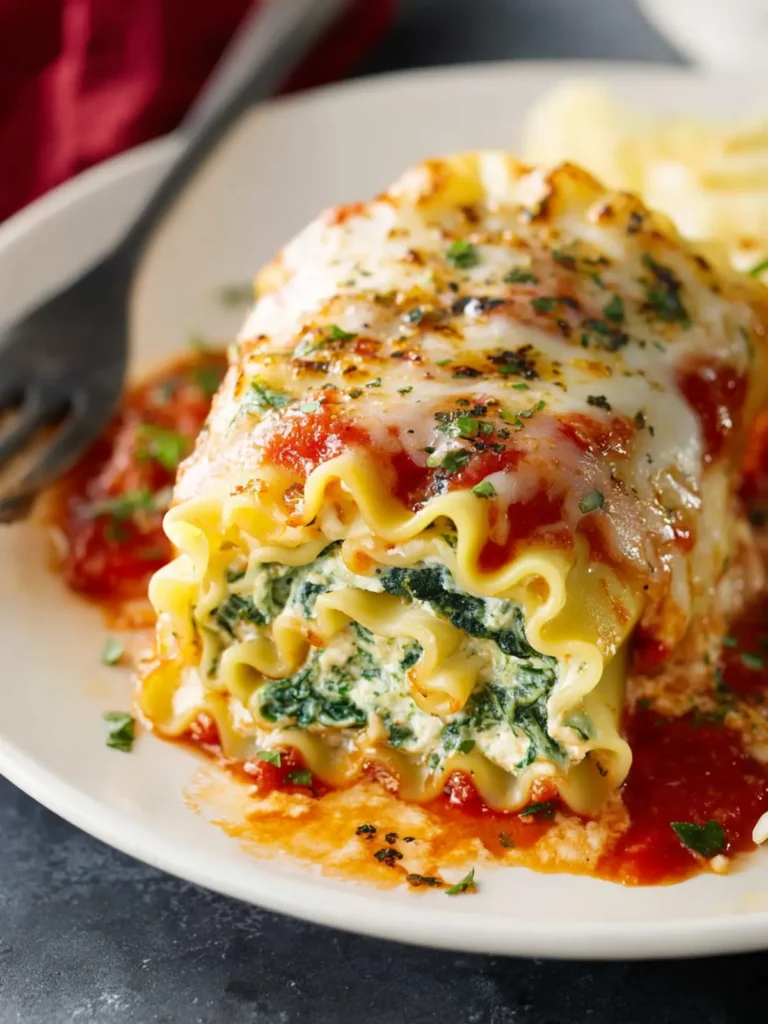Easy Spinach Lasagna Roll Ups First Image