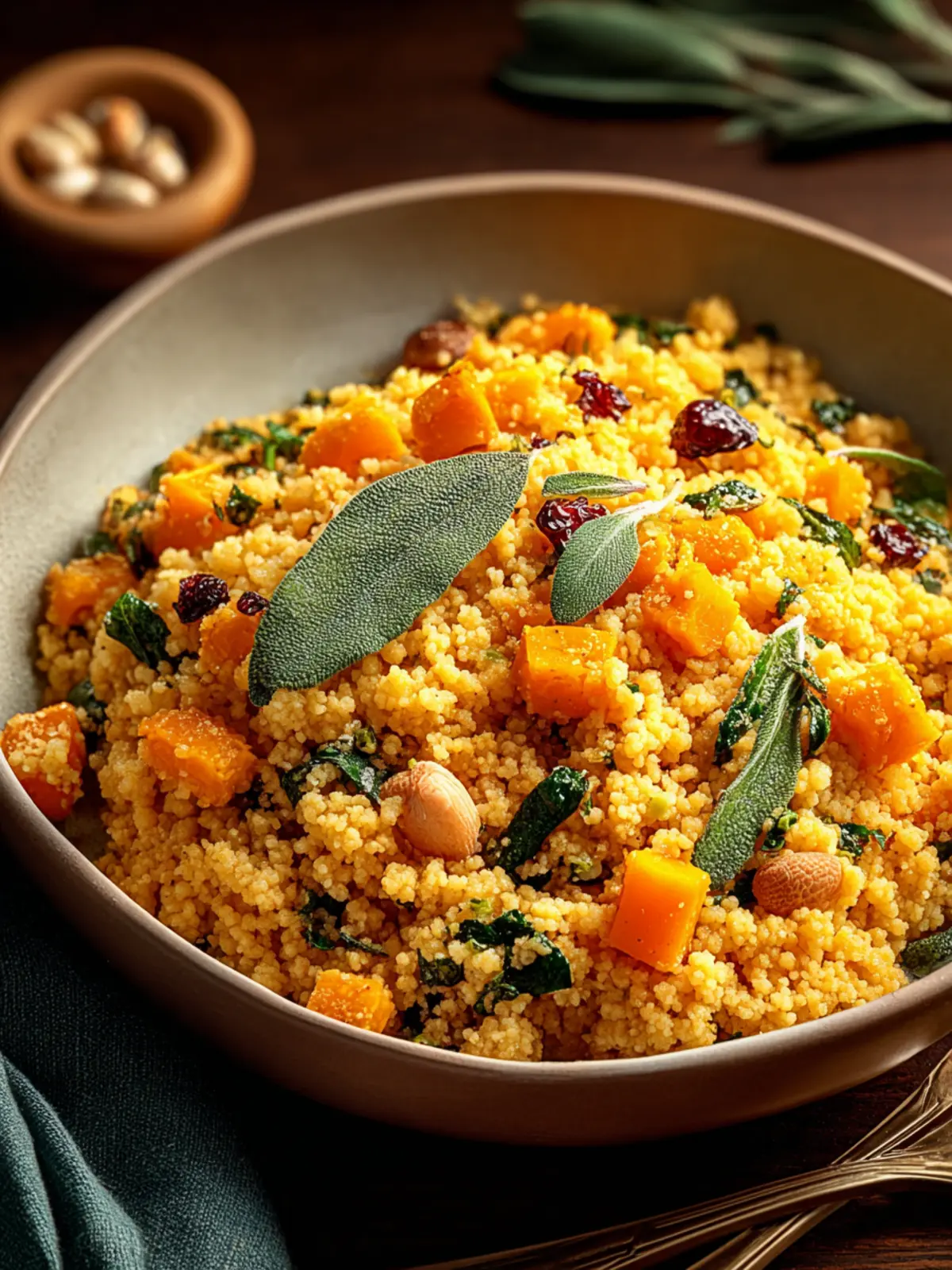 Cozy Pumpkin Sage Couscous Recipe for Autumn Evenings First Image