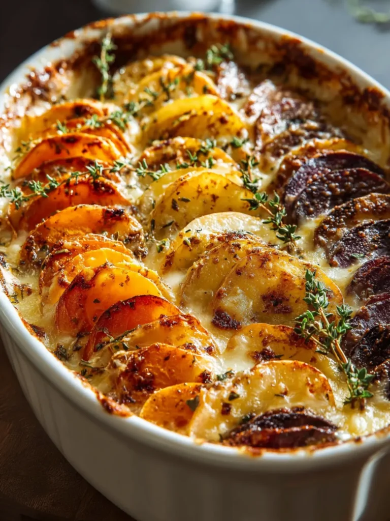 Cheesy Root Vegetable Gratin: A Comforting Creamy Delight First Image