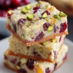 Irresistible Cranberry Pistachio Cookie Bars Recipe First Image
