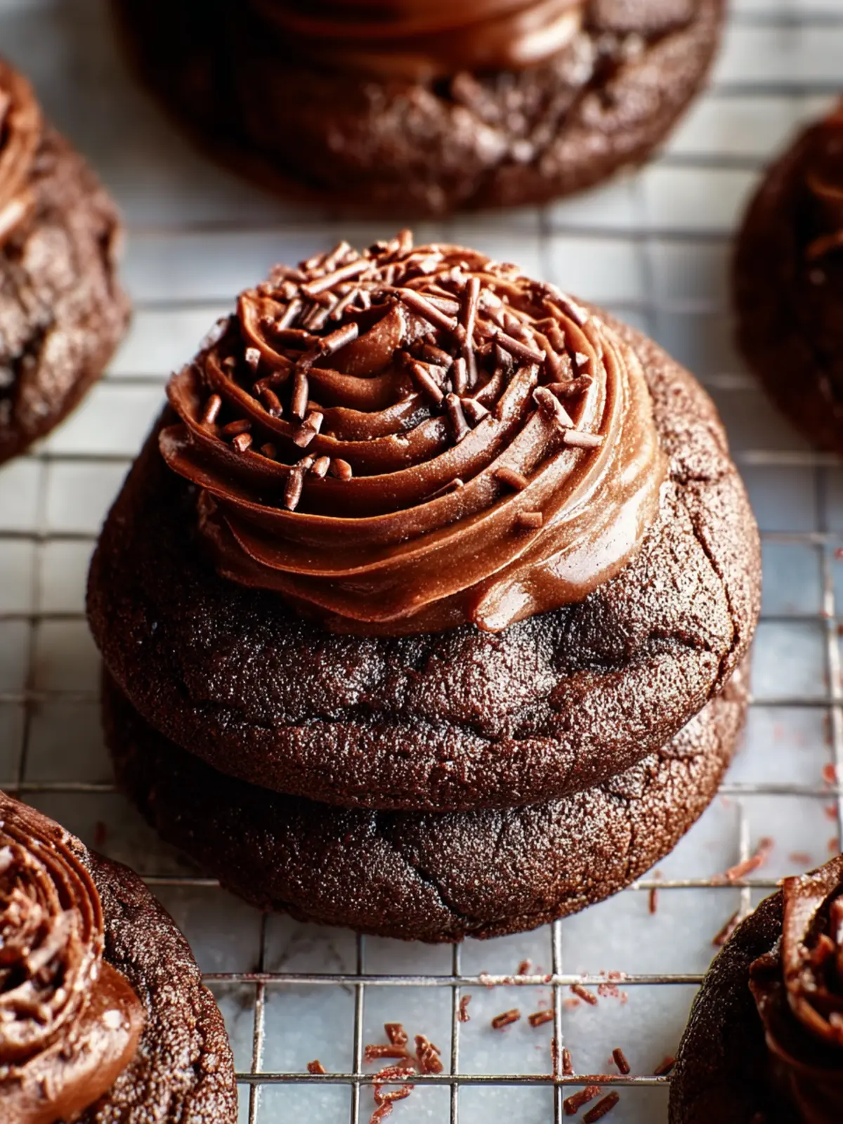 Chocolate Frosted Cookies First Image