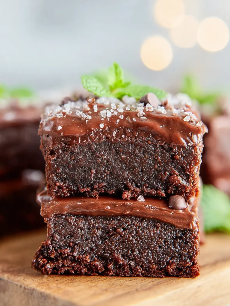 The Fudgiest no-bake mint chocolate brownies First Image