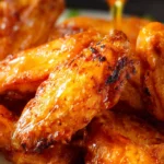 Crispy Oven Baked Glazed Hot Honey Buffalo Wings First Image