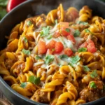One Pot Cheesy Enchilada Pasta First Image