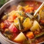Rustic Crockpot Vegetable Soup First Image