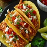 Slow Cooker Salsa Chicken Tacos First Image