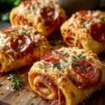 Flaky Pepperoni Pizza Rolls with Mozzarella and Herbs First Image