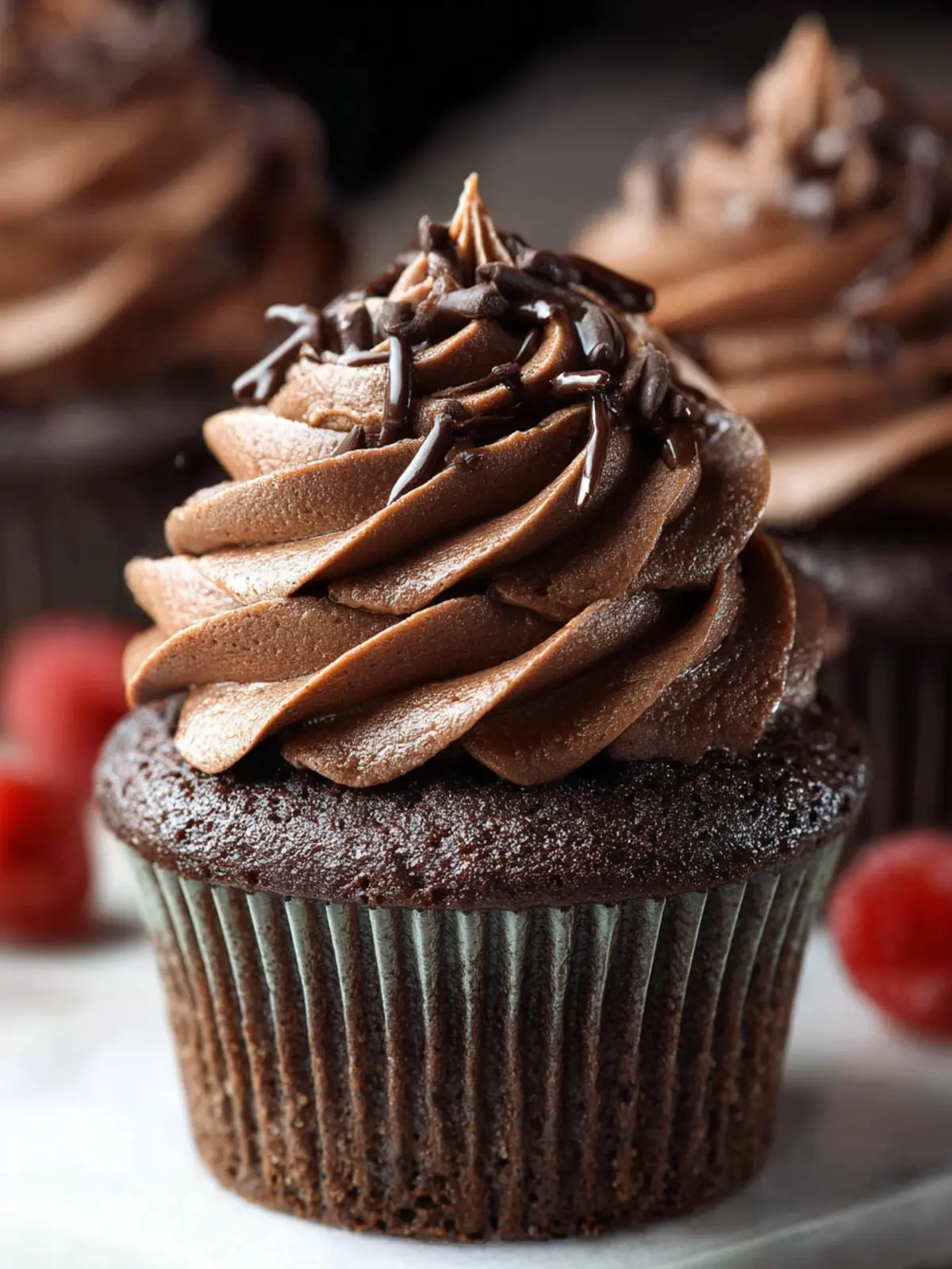 Homemade Chocolate Cupcakes First Image