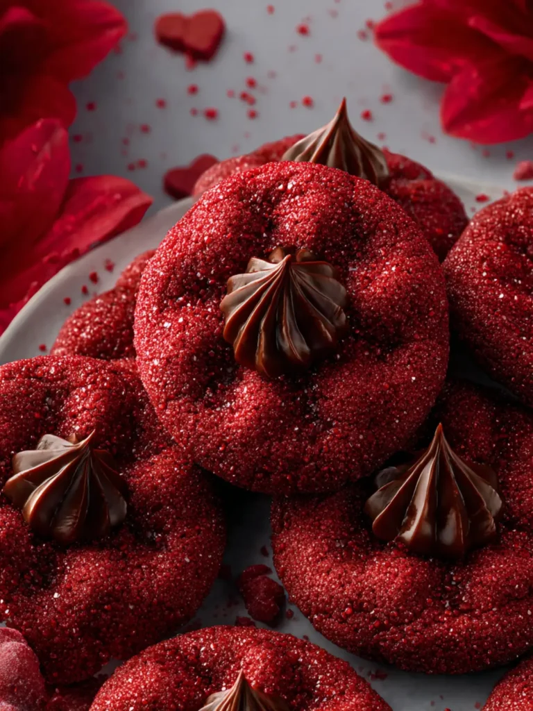 Easy Hershey's Red Velvet Blossoms Cookies First Image