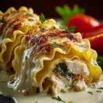 Easy Chicken Alfredo Lasagna Rolls First Image