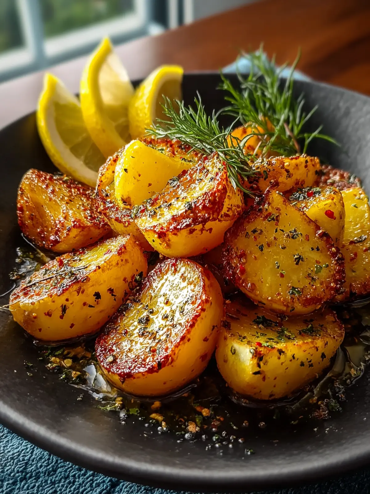 Simple Crispy Greek Lemon Potatoes First Image