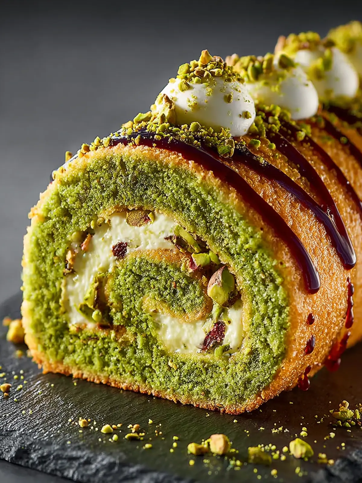 Pistachio Roll Cake First Image