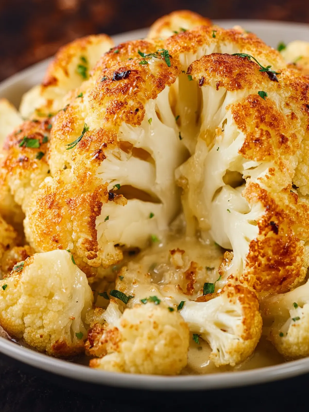 Cheesy Roasted Cauliflower Recipe First Image