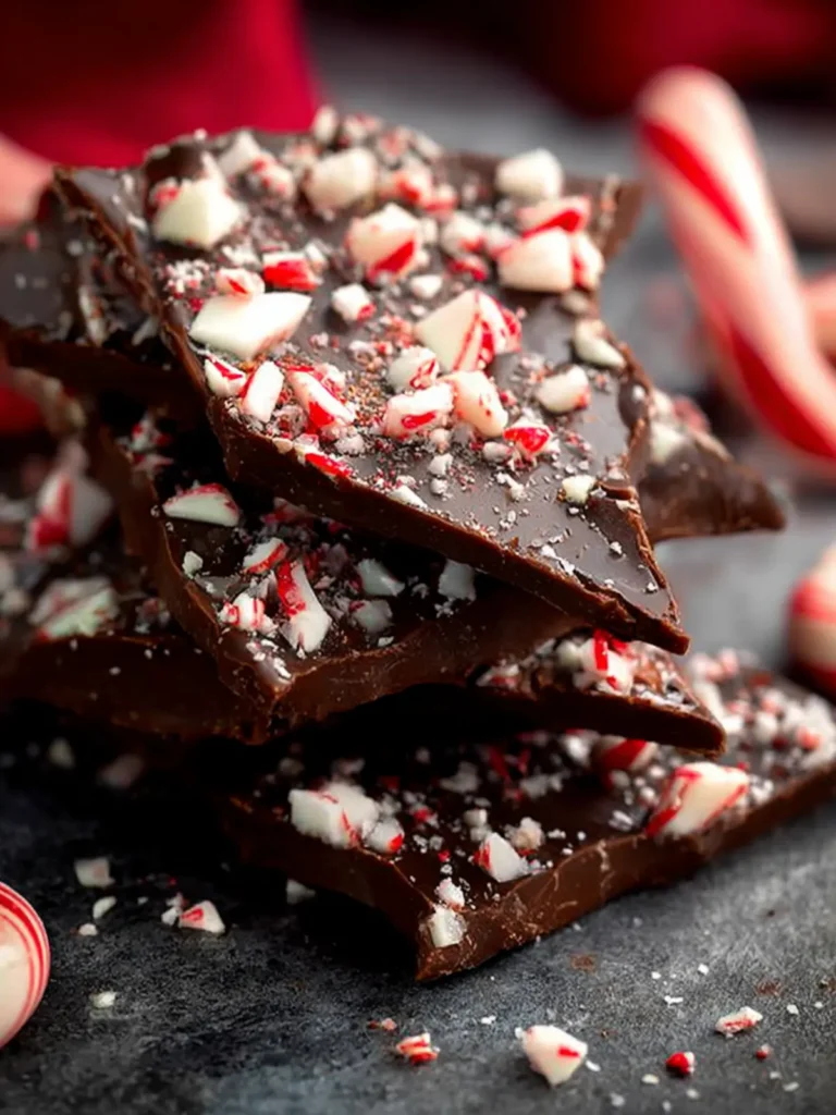 2-Ingredient Dark Chocolate Peppermint Bark First Image