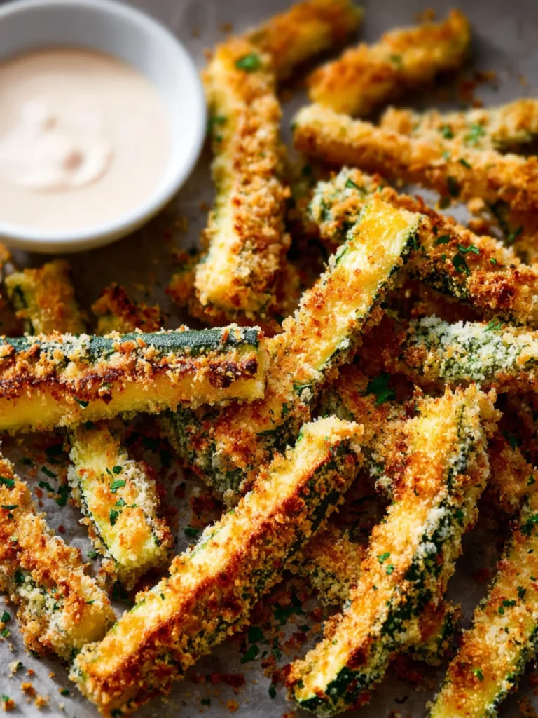Baked Zucchini Fries & Aioli Dip (Not Soggy!) First Image