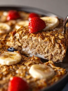 Banana Baked Oatmeal with Greek Yogurt First Image