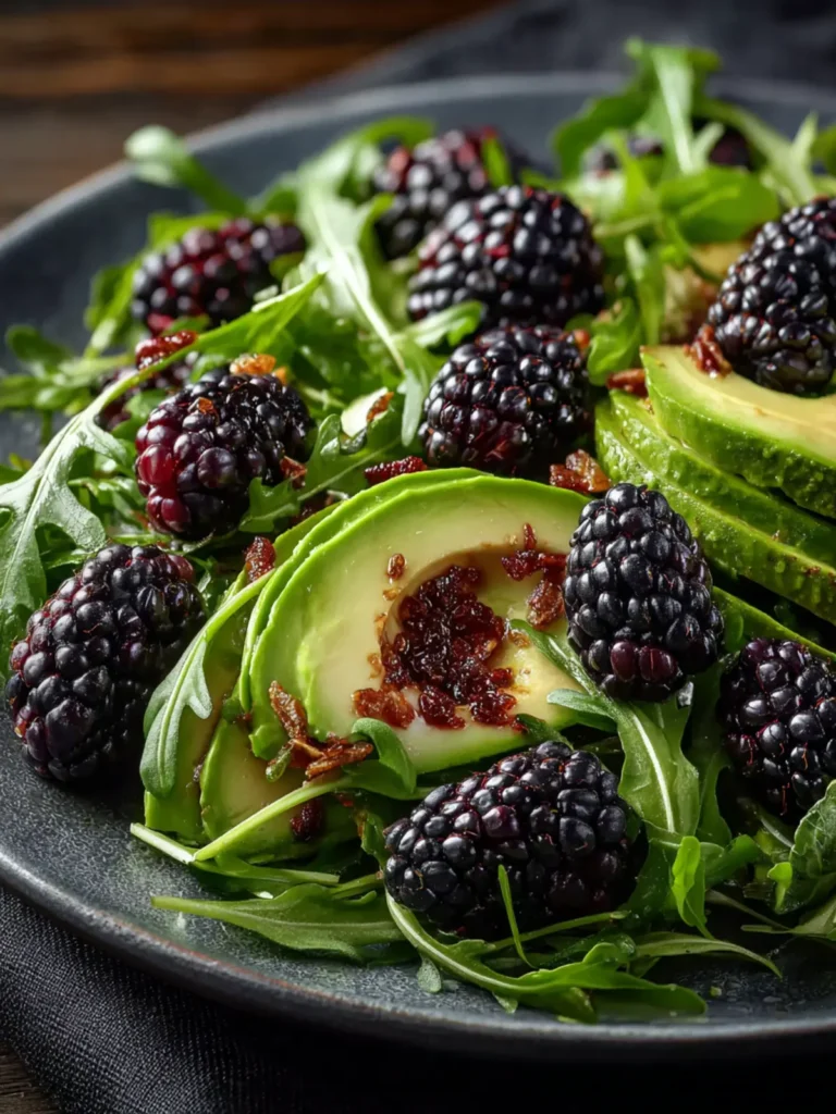 Blackberry Avocado Arugula Salad First Image
