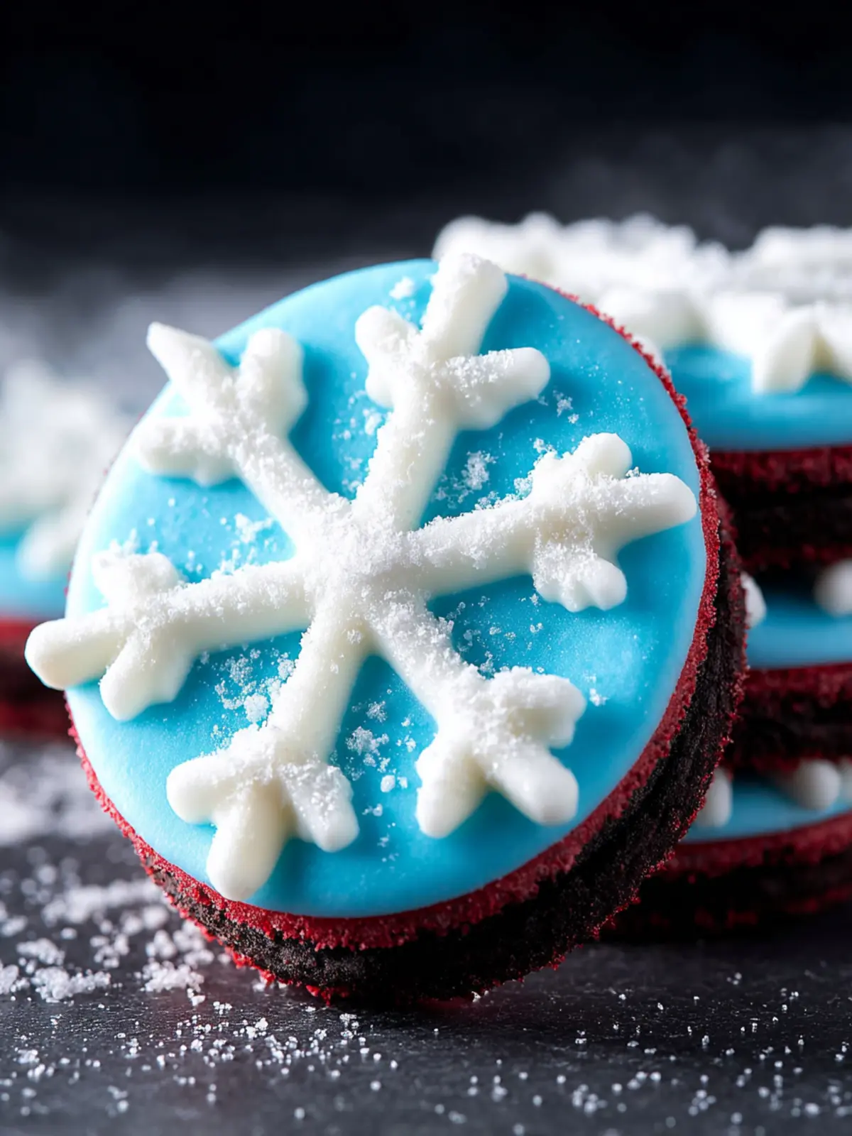 Easy Snowflake Cookies {Snowflake Oreos} First Image