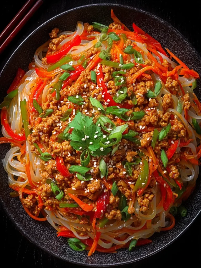Ground Chicken Sweet Chili Noodles First Image