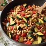 Healthy Turkey Skillet with Zucchini and White Beans First Image