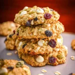Hearty Oatmeal Pistachio Cookies with Cherries & White Chocolate First Image