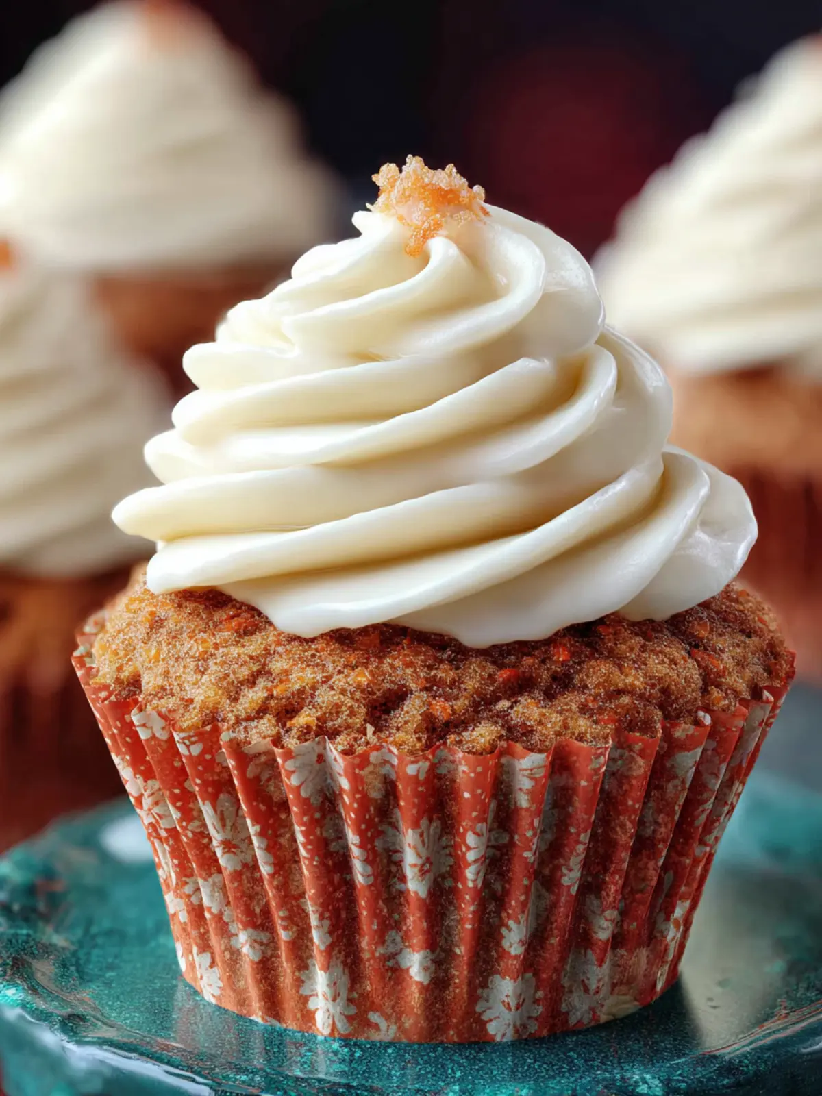 Small Batch Carrot Cake Cupcakes First Image