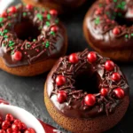 Chocolate Gingerbread Baked Doughnuts First Image