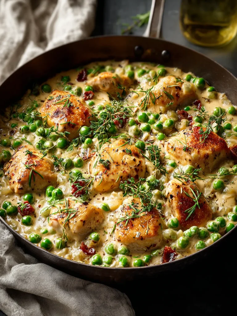 Creamy Chicken Peas Skillet First Image