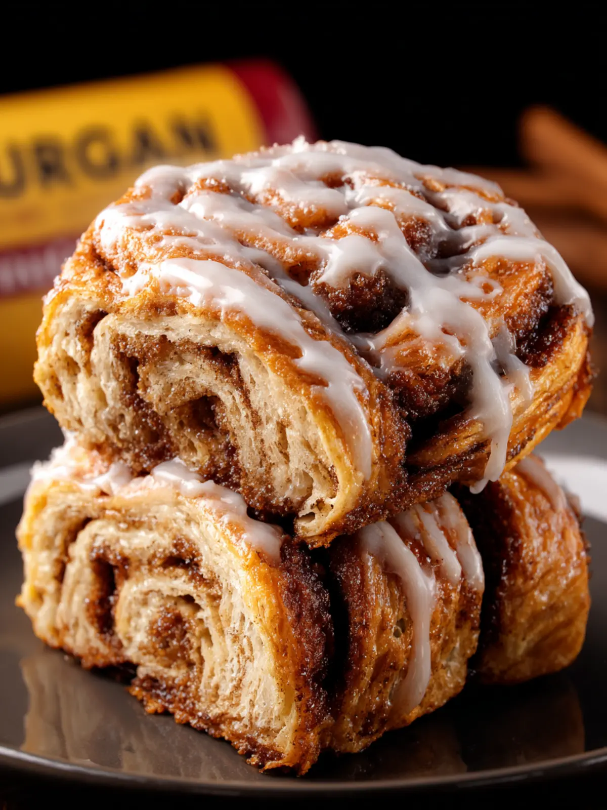Croissant Cinnamon Rolls (Flaky Laminated Cinnamon Rolls) First Image