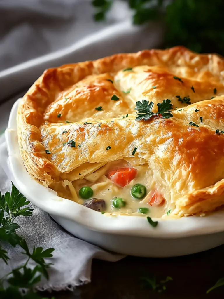 Easy Chicken Pot Pie Recipe with Crescent Rolls First Image