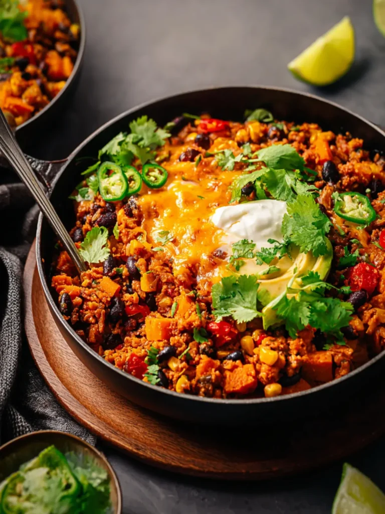 One Skillet Sweet Potato Burrito Bowls First Image