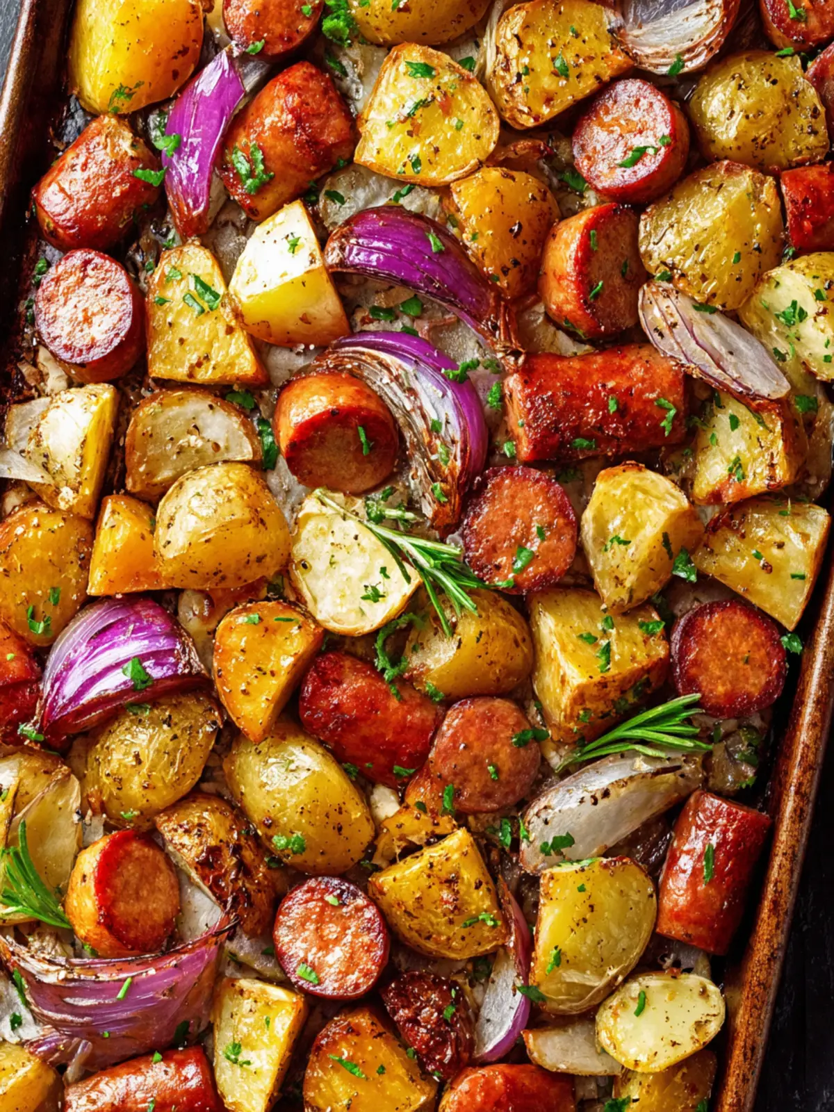 Sheet Pan Sausage and Potatoes First Image