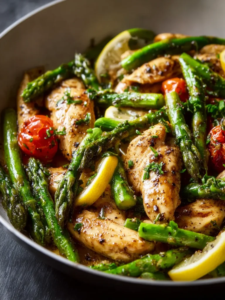 Spring Chicken Asparagus Skillet First Image