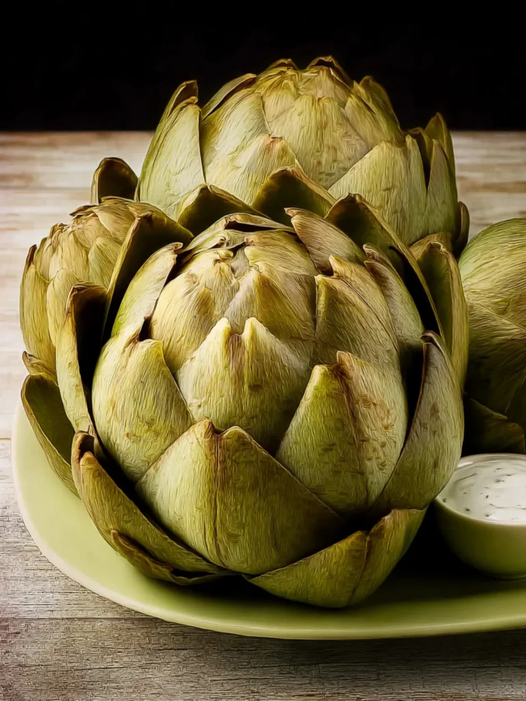 Steamed Artichokes (with Artichoke Dipping Sauce) First Image