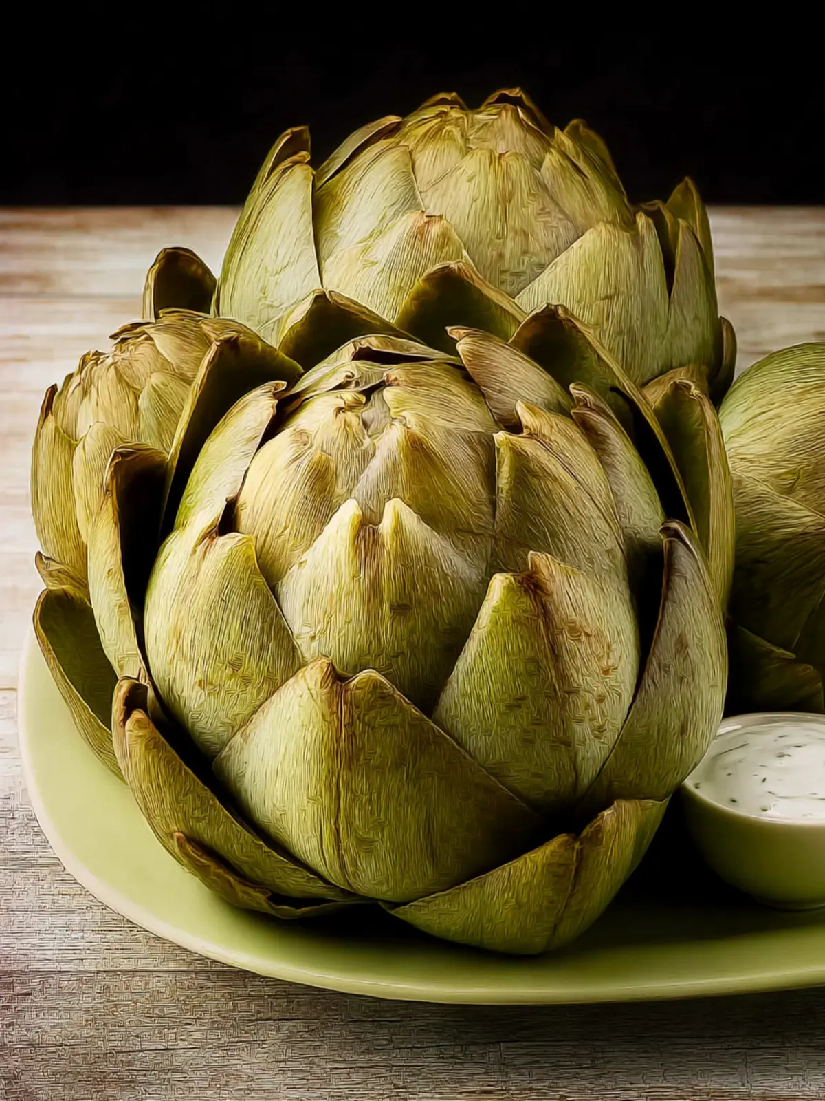 Steamed Artichokes (with Artichoke Dipping Sauce) First Image