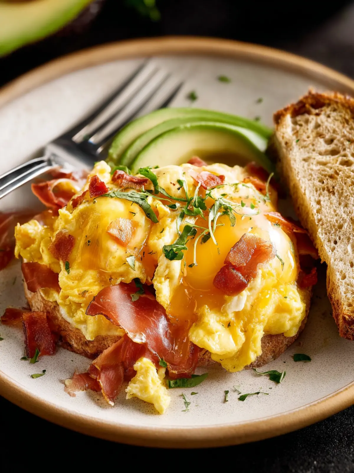 Cheesy Eggs Prosciutto: Indulgent Breakfast Bliss Awaits
