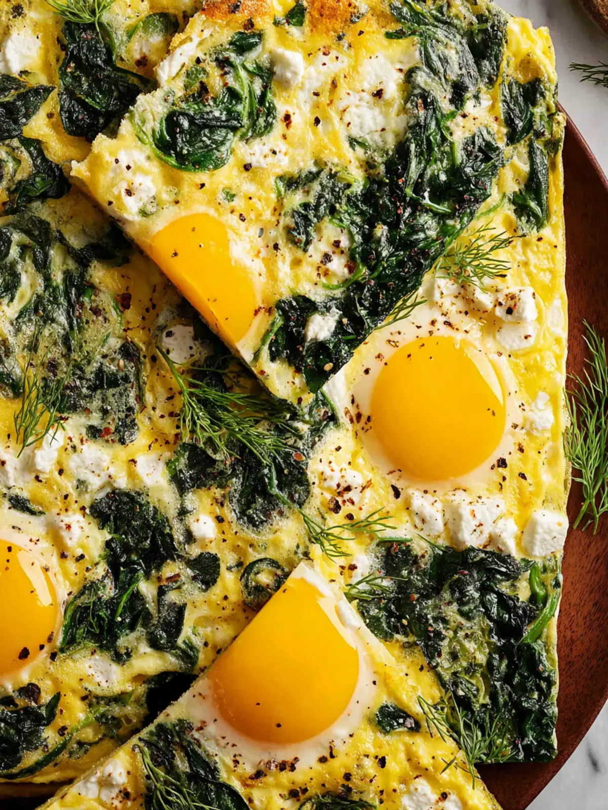 sheet pan eggs spinach feta First Image