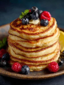 vegan lemon ricotta pancakes First Image